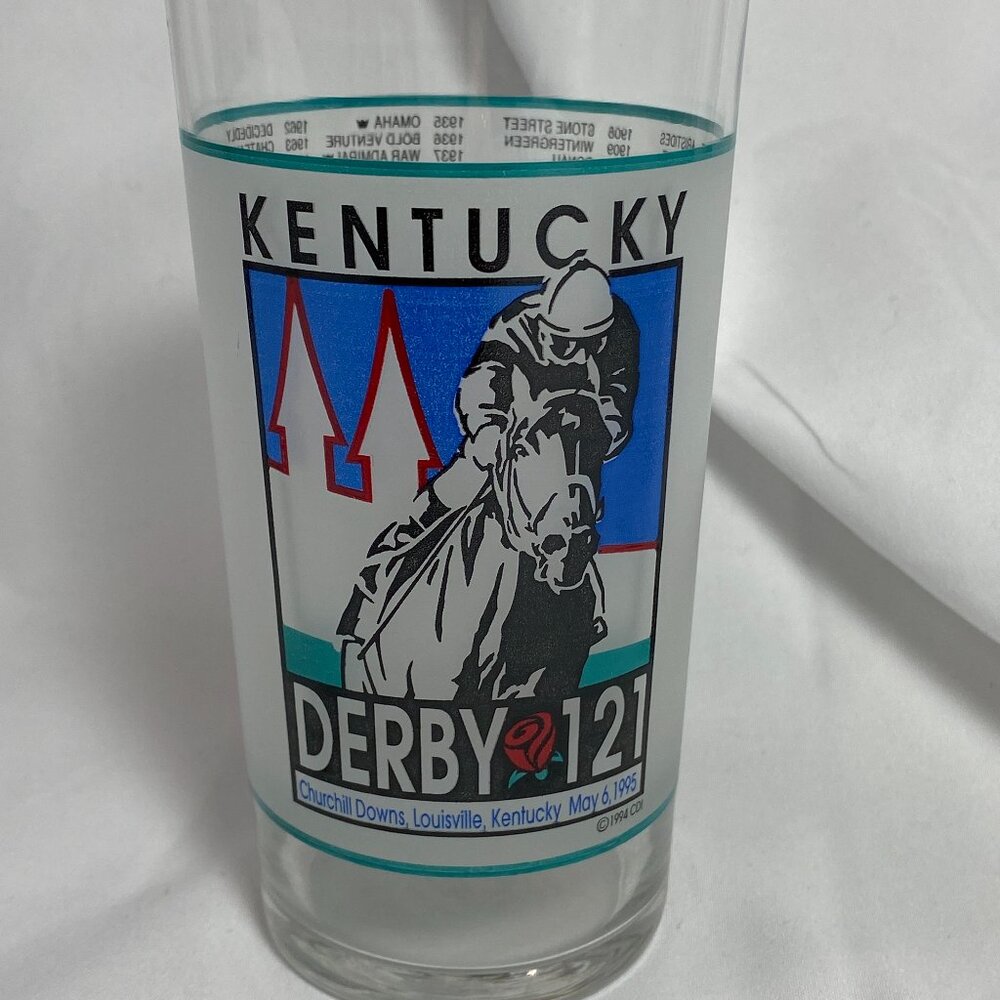 VNTG Kentucky Derby 1995 Churchill Downs Official Commemorative Mint Julep Glass